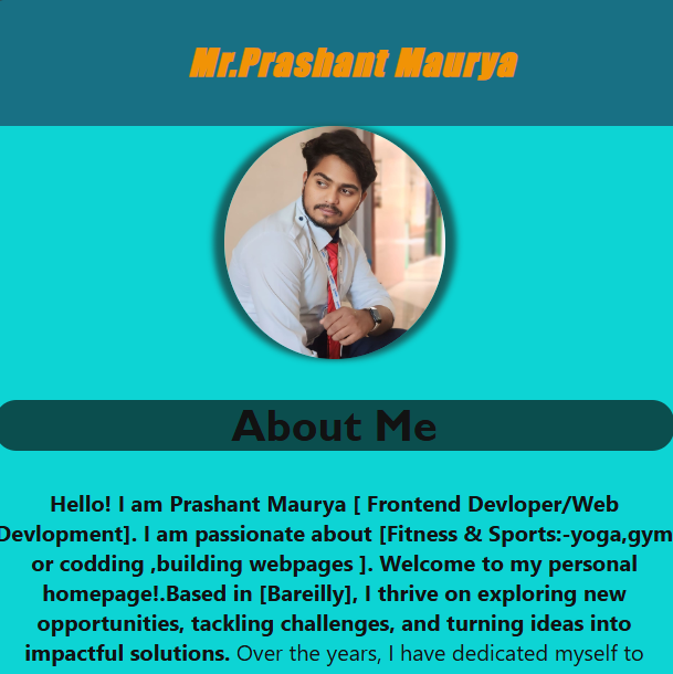 Personal Homepage Project